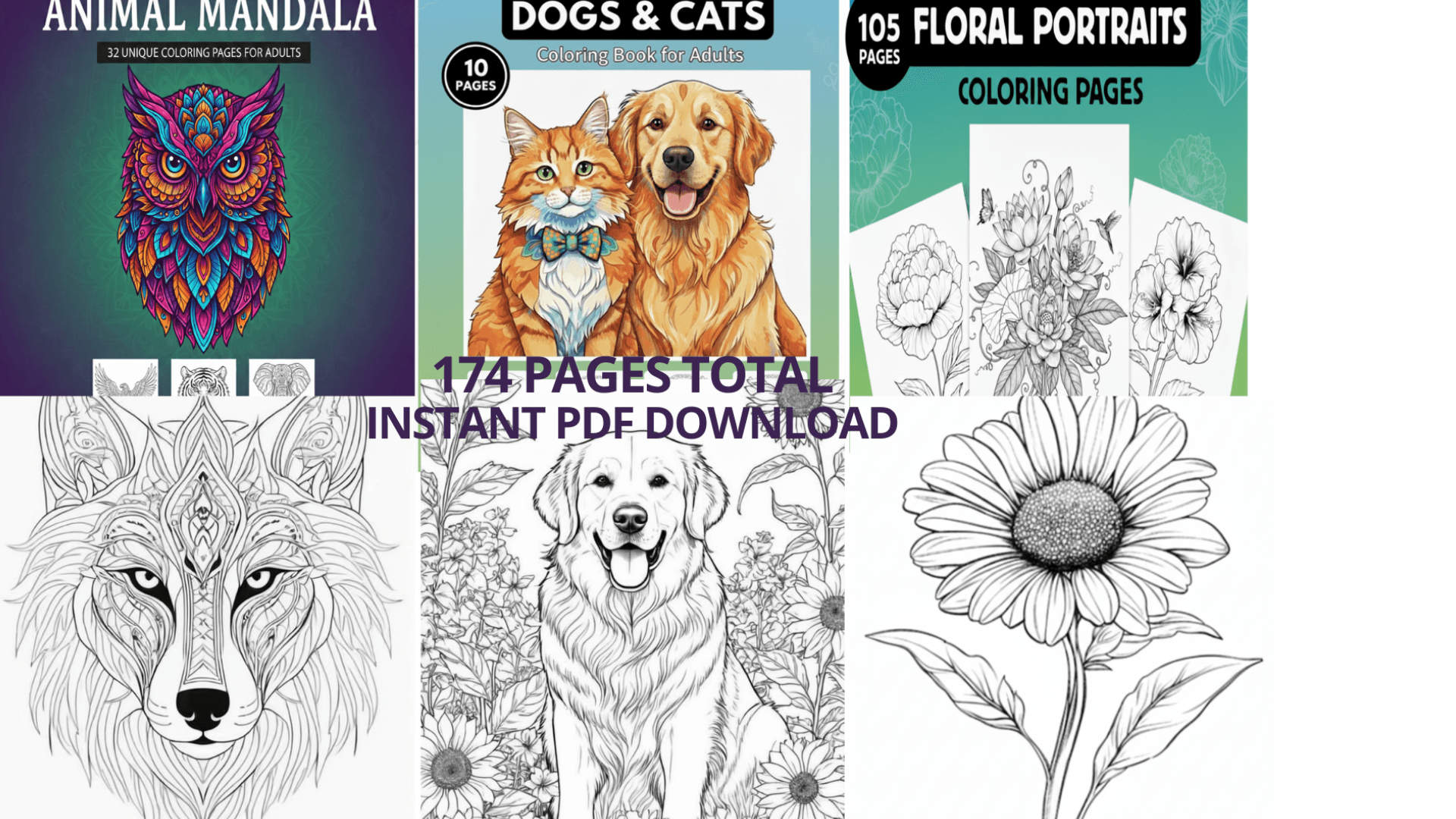 MEGA BUNDLE COLORING PAGES - View 3