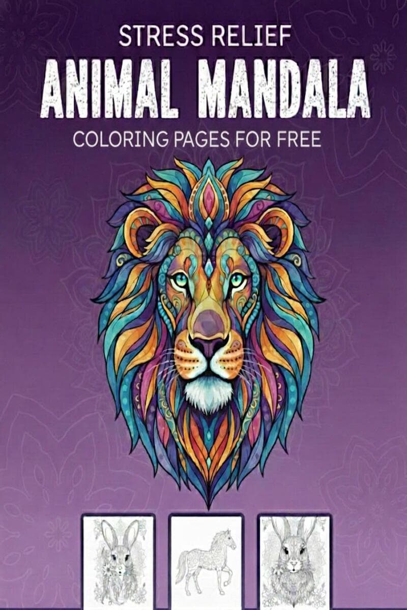 ANIMALS MANDALA COLORING PAGES